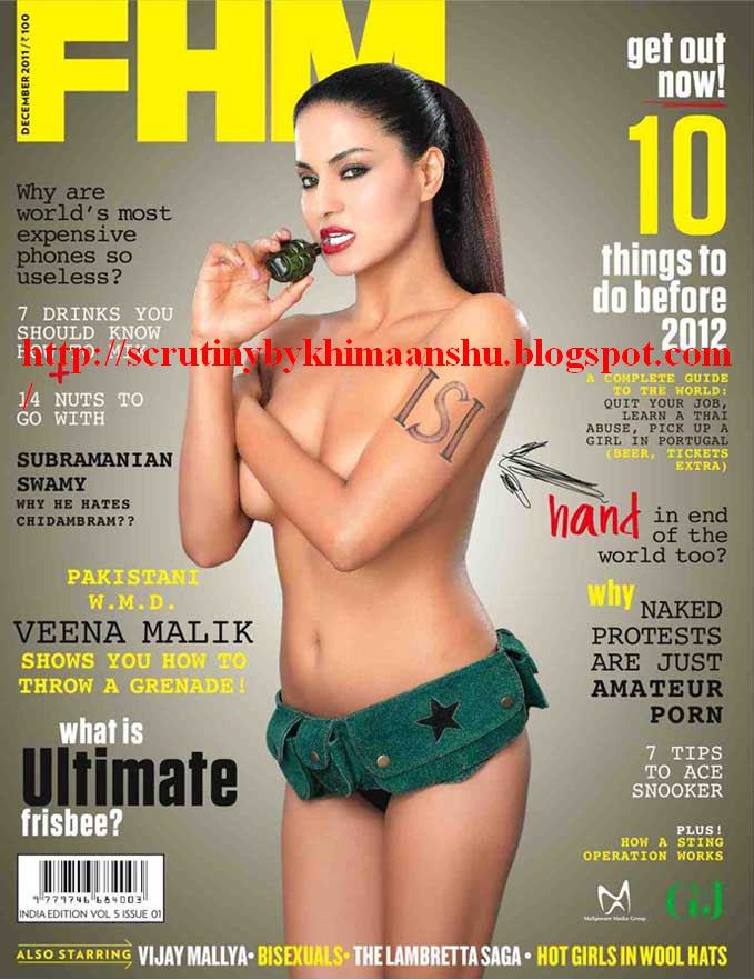 Veena FHM topless shoot