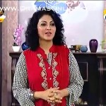 Dr Huma Mir Appearing On Her Live Morning Show With A Make Up Disaster With Her Poofed Up Hairs & Dark Eyes